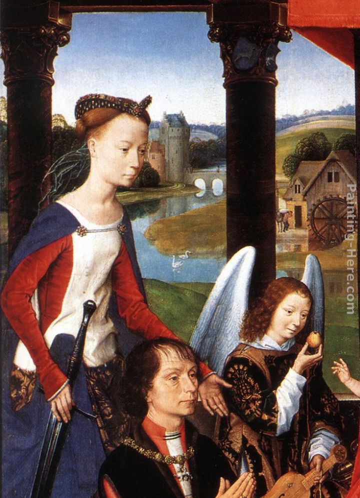 The Donne Triptych [detail 3, central panel] painting - Hans Memling The Donne Triptych [detail 3, central panel] art painting